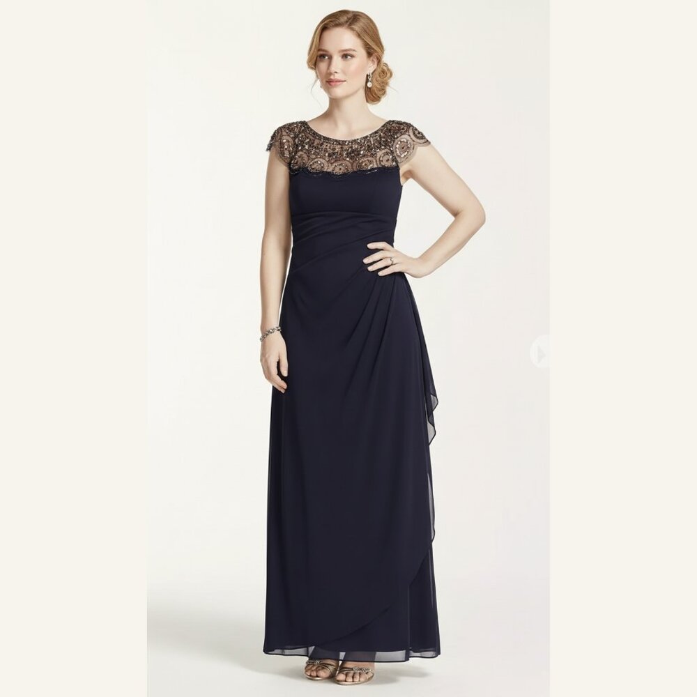 Long Dress Sequin Neckline